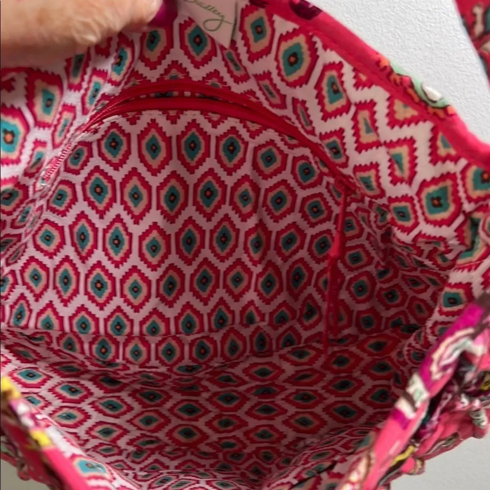 Vera Bradley Call Me Coral Quilted Shoulder/Crossbody  Saddle Bag